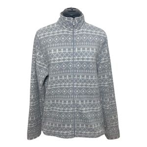 L.L. Bean Patterned Full Zip Fleece